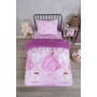 ETE HOMETEX TEK KİŞİLİK LÜX WELSOFT YORGAN SETİ PRENSES MÜRDÜM 155X215CM 8696474231855